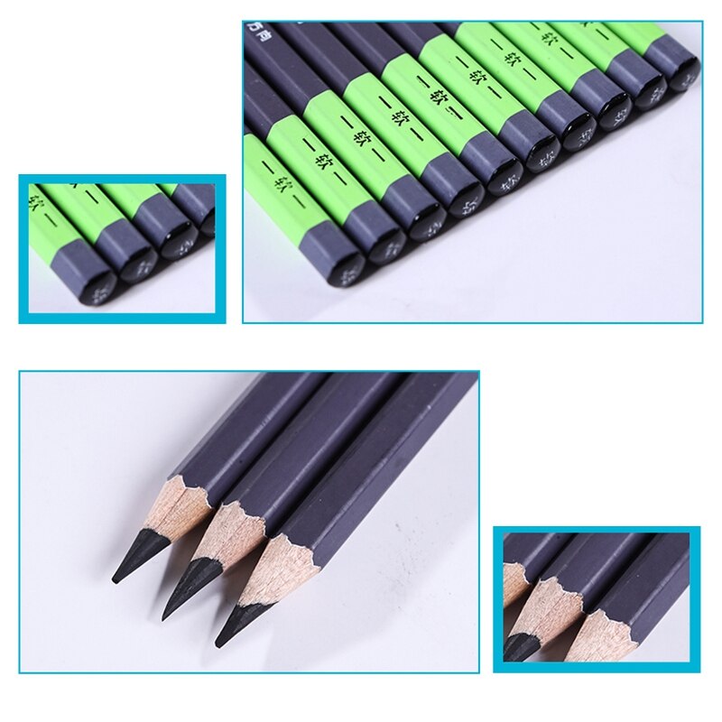 NYONI, 10 piezas, lápiz de carbón vegetal suave para principiantes, bolígrafo de carbón suave, juego de lápices de dibujo especial para estudiantes