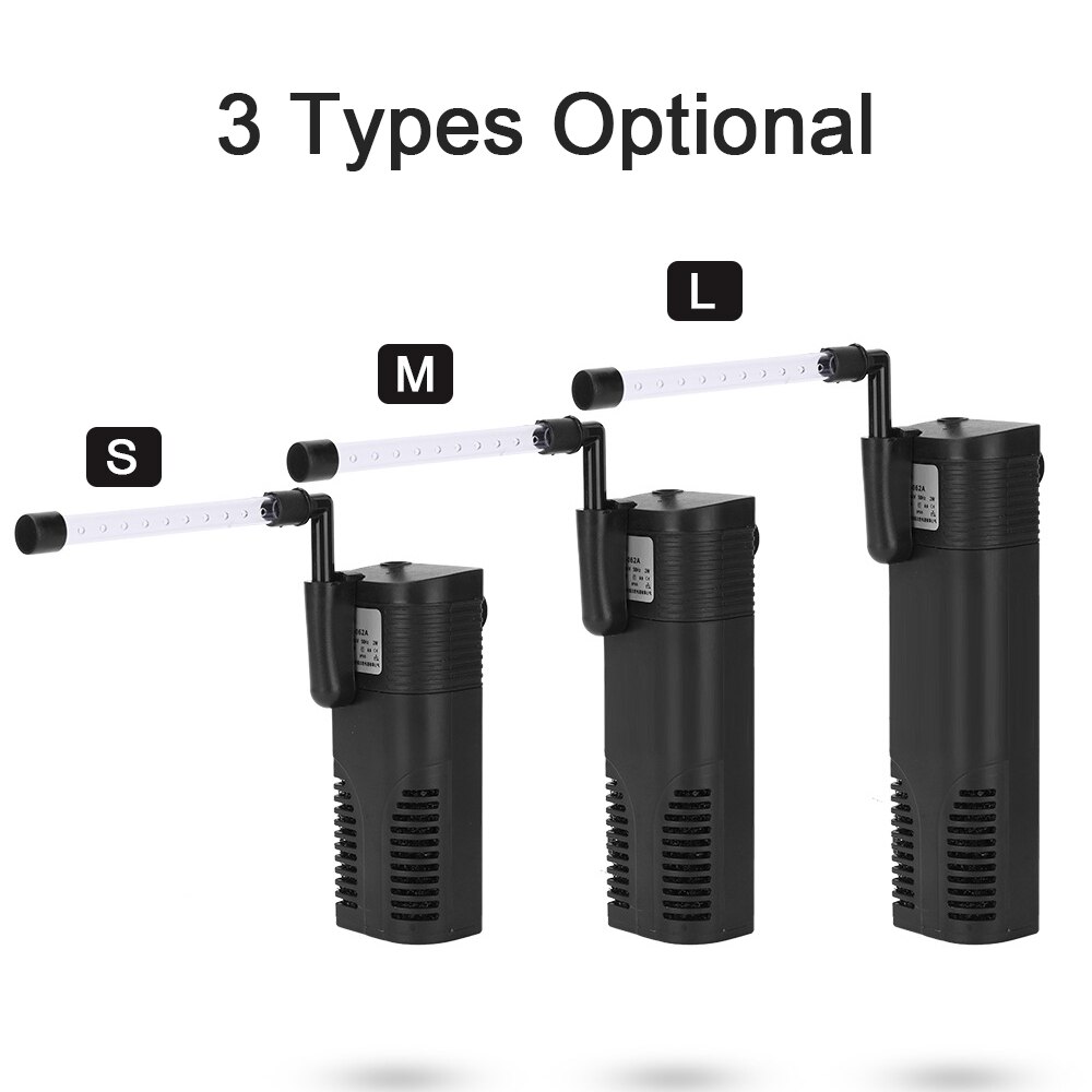 Image showcasing 3 in 1 Aquarium Filter Aquarium Water Pump Submers... – Grandado