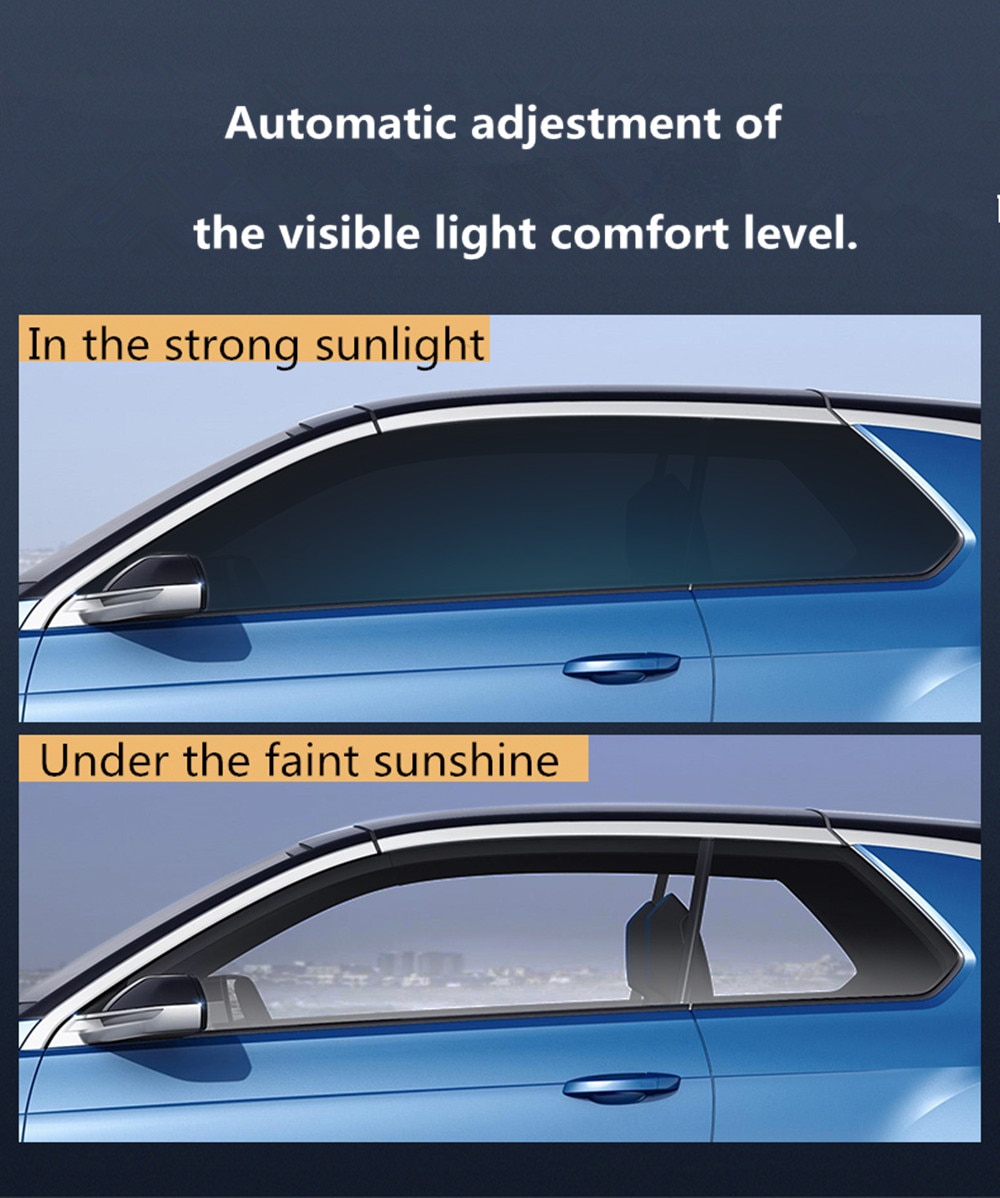 Sunice fotokromisk film 50%-75% vlt smart optisk styret vinduesfilm nano keramisk solfarvet film solkontrol anti-uv