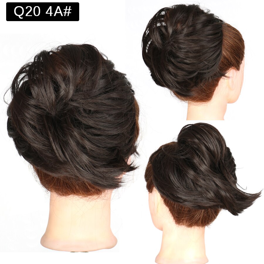 Chignon élastique synthétique pour queue de cheval, postiche, chignon: Q20-4A