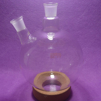 2000ml 2 Neck Round Bottom Boiling Flask,24/29 Joint,Glass Flask,lab Glassware