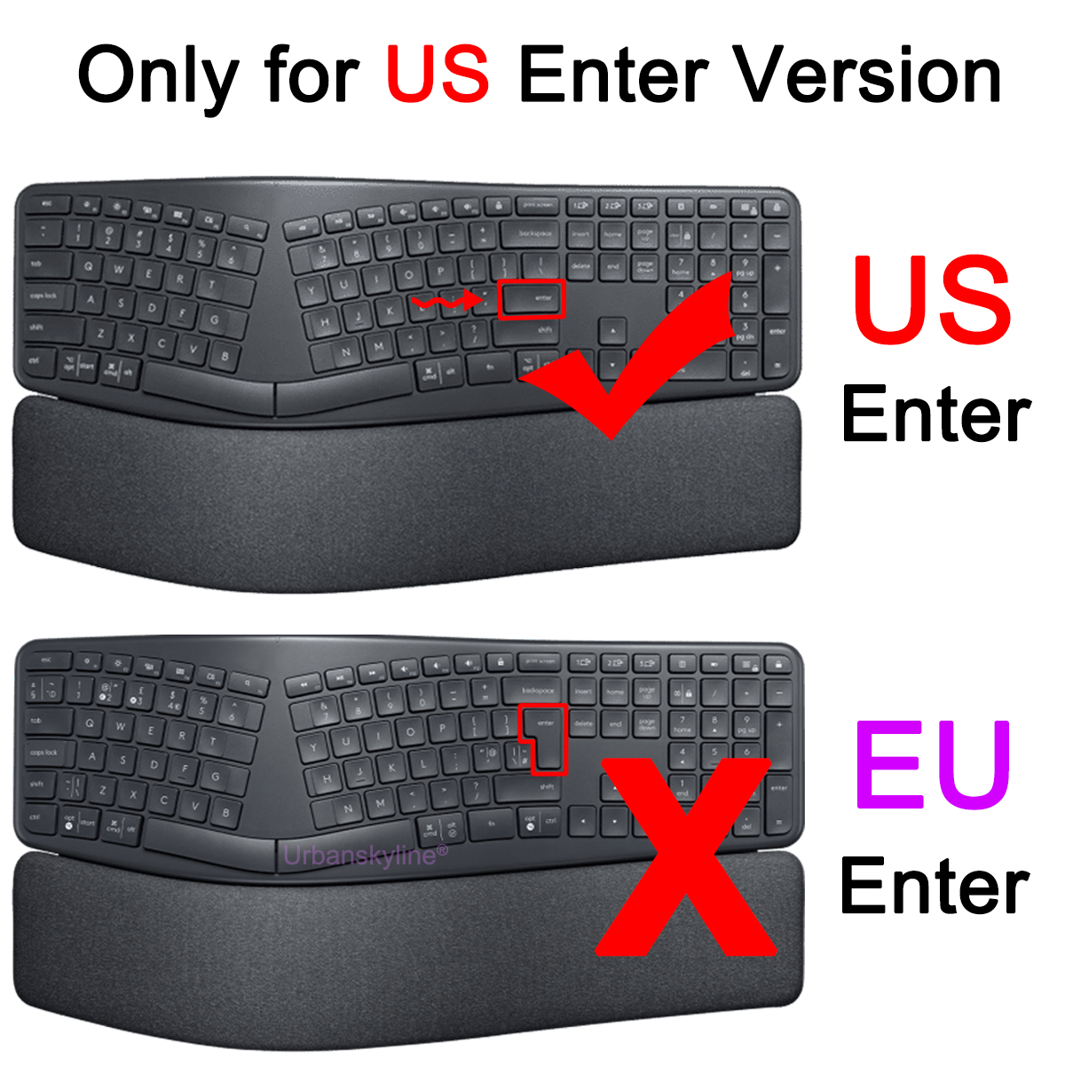 for Ergo K860 Keyboard Cover for Logitech ERGO K860 for logi Business Protector Skin Case Silicone Accessory TPU Black