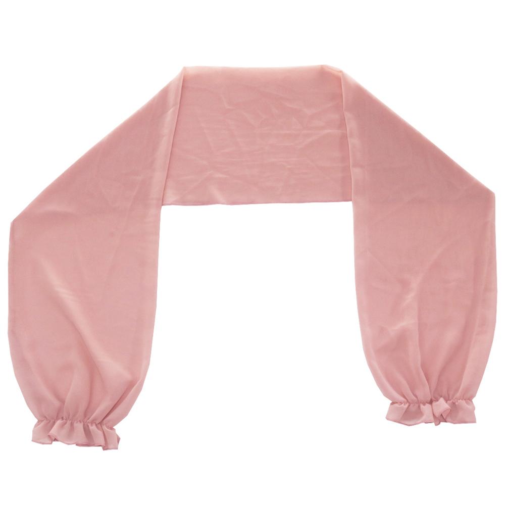 Kvinnor chiffong körning uv skydd arm ärm ryggdrag täcka sjal wrap topp halsduk cape sommar strand sport manschett axel: Rosa