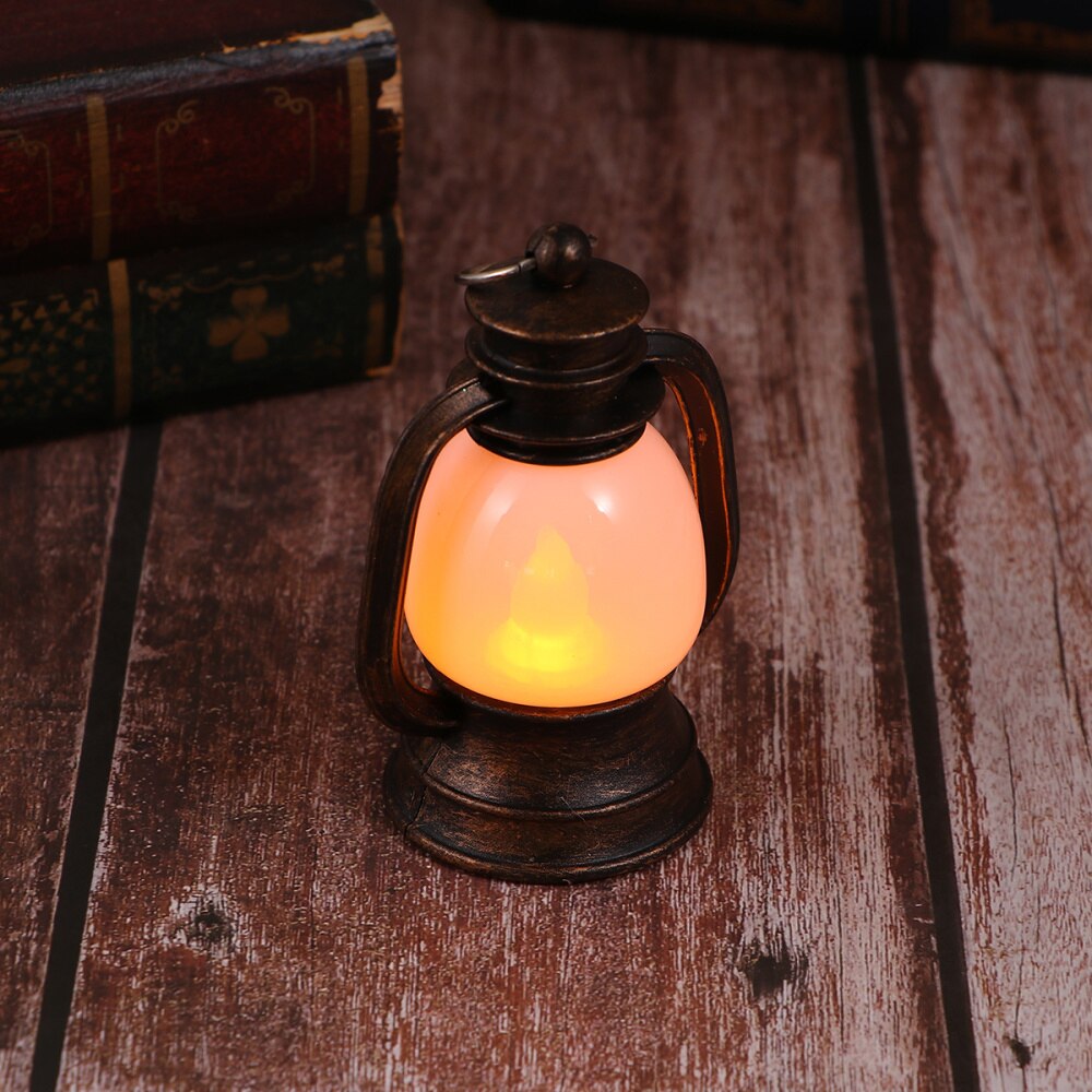 Bärbara lyktor retro liten fotogenlampa led vintage hästlykta mini ponnylampa nödtältslampa för utomhuscamping