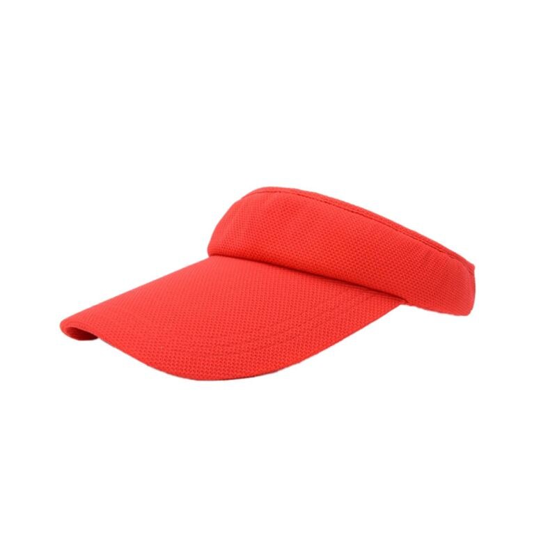 Farver golf tennis strandhat justerbar udendørs attraktiv damevisir sol almindelig hat sportshætte: Rød