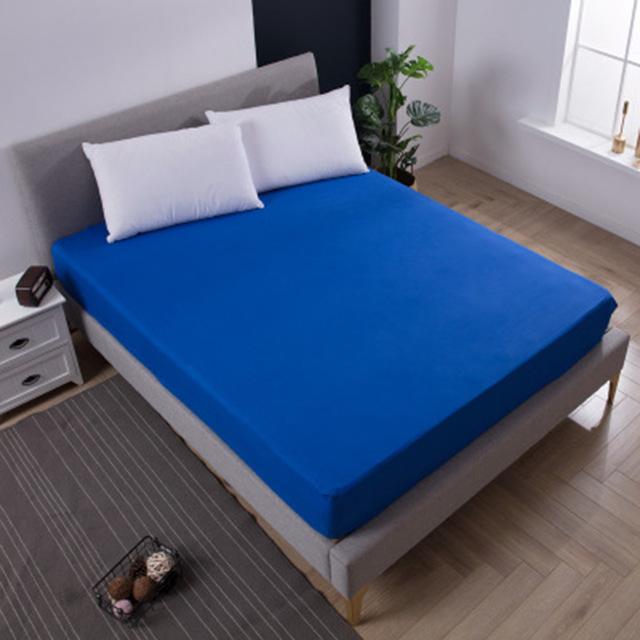 43 Beddengoed Matrashoes Matras Protector Pad Gemonteerd Stofkap Cover Vocht Beschermende Matrashoes: Blauw / 200 X 200 X 30 CM