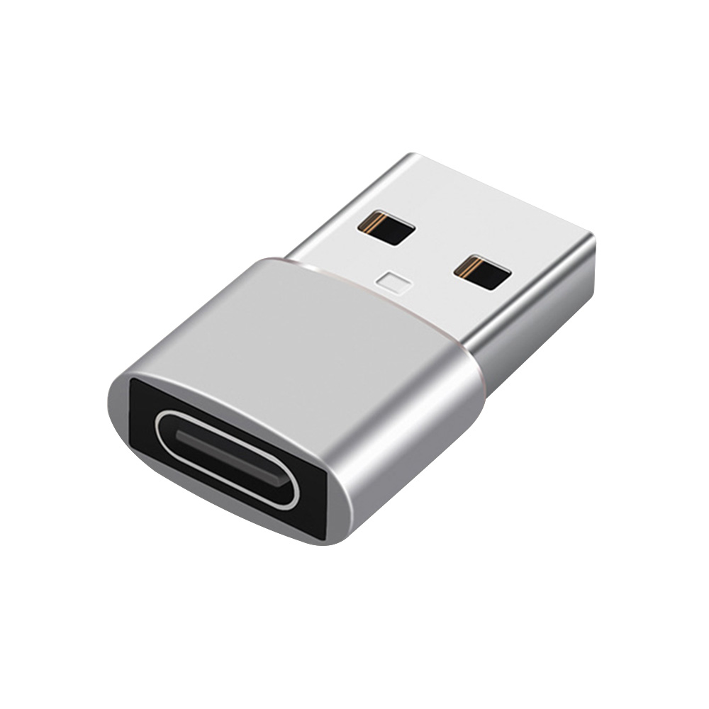 USB Male to Type-C Female Adapter For iPhone 12 13 Pro Max Type-c Data Converter For iPhone 13 12 USB Charger type C Connector: Silver