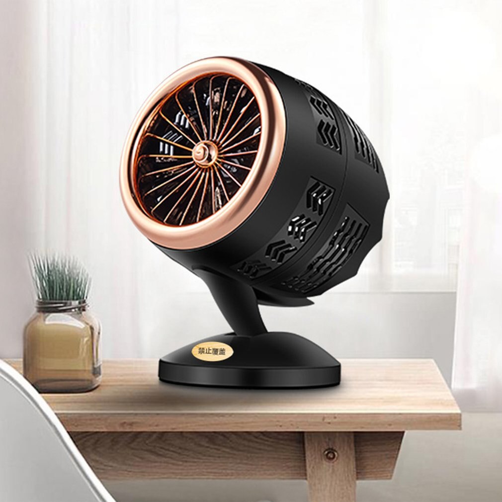Mini Desktop Eagle Eye Heater Heating wire Air convection Whole House Cycle Double gear adjustable Quiet and soft: Gold