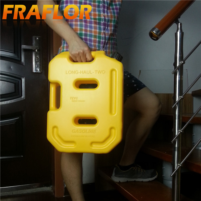 Yellow 10L Fuel Tank Cans Spare Plastic Petrol Tanks Mount Motorcycle Car Jerrycan Gas Can Gasoline Oil Container Fuel-jugs