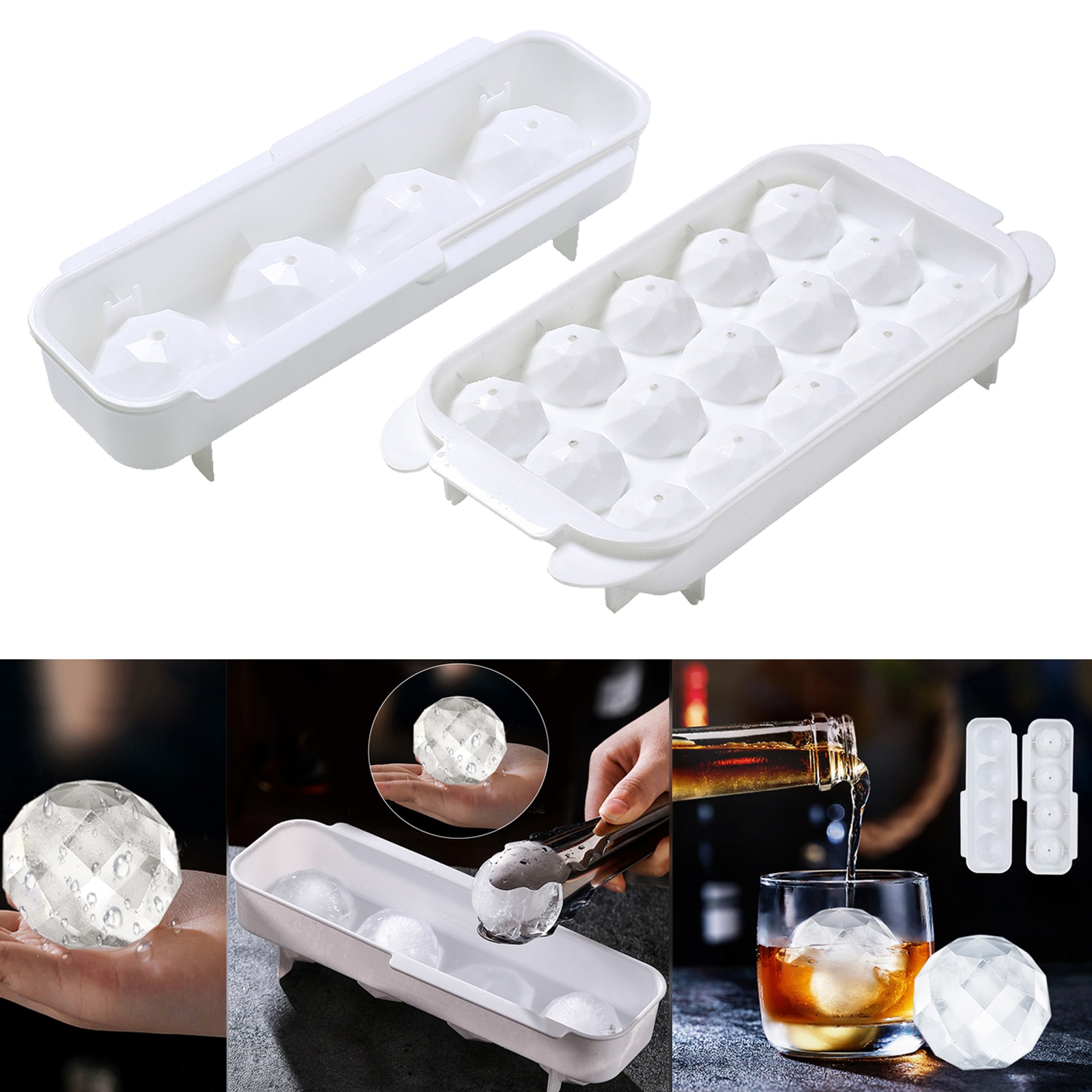 Ice Cube Mallen Sphere Ice Ball Maker Herbruikbare Stapelen Voor Whiskey
