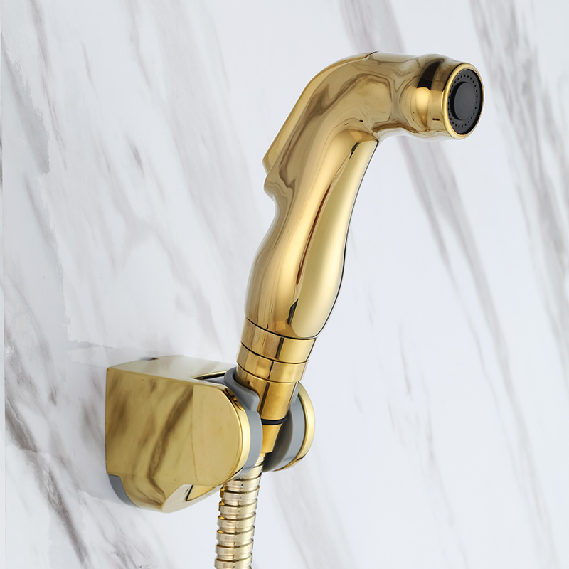 Luksus guld abs sprøjte håndholdt toilet bidet spray shattaf spray factory gyldent toilet brusehoved jet sæt