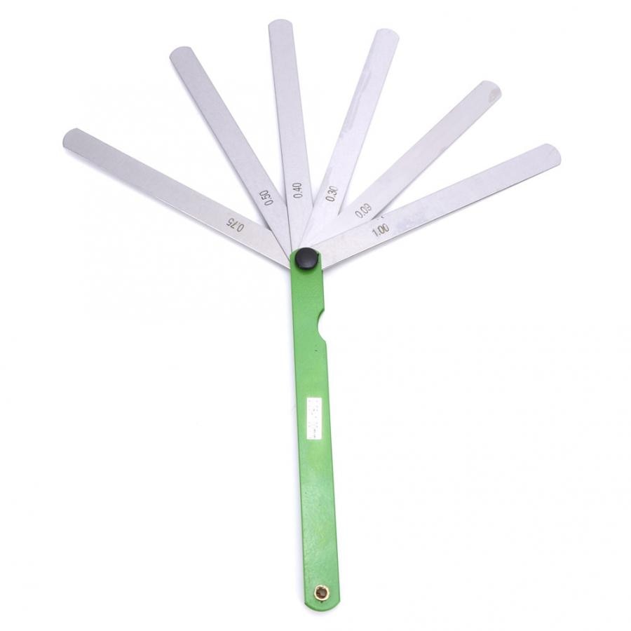 10pcs Calibre 150 milímetros Gap Filler Feeler Medidor 14 Lâminas Métricas 0.05-1mm de Espessura Ferramenta de Medição 0.05 -1mm