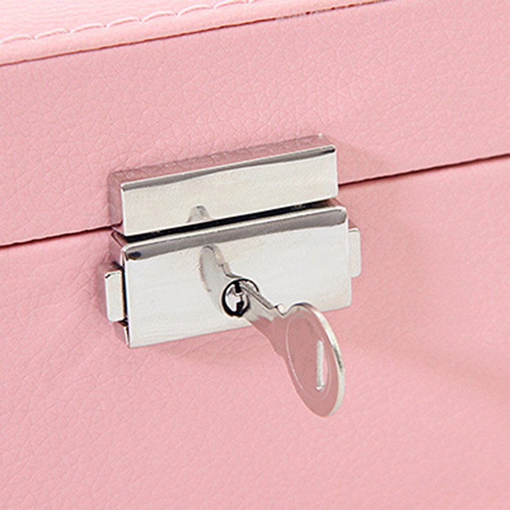 Exquisite Jewelry Box Women Leather Packaging Necklace Rings Earrings Bracelet Storage Organizer Display Boxes Case