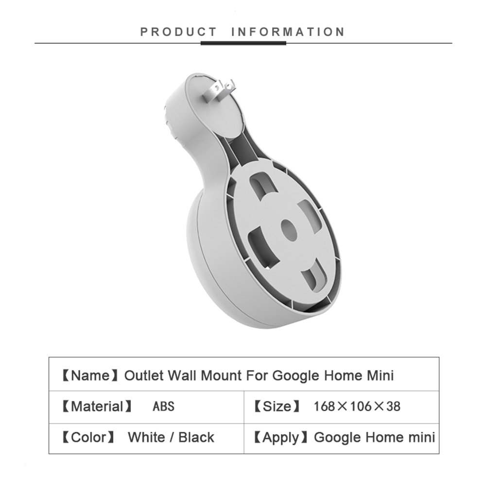 Google Home Mini Wall Mount case A Space-Saving Accessories Stand Hanger Holder for Protecting Google Home Mini Voice Assistant