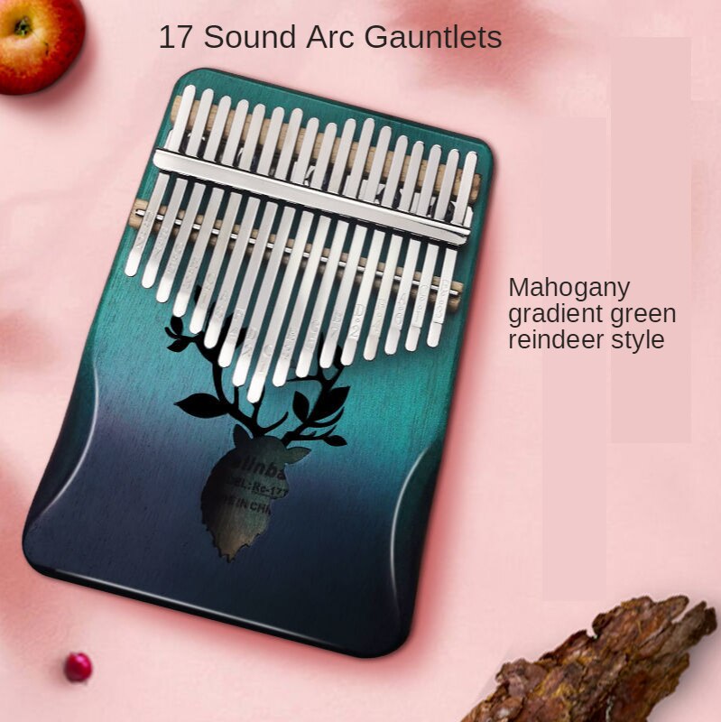 Kalimba 17 Touches LIWEISDSDFS - Piano à Pouce En Acajou Bleu | Instrument Africain Débutant