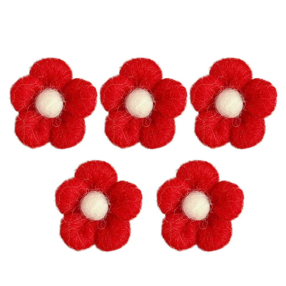 5Pcs Vilt Broche Schattige Bloem Vormige Breastpins Kids Broche Corsage Kleding)
