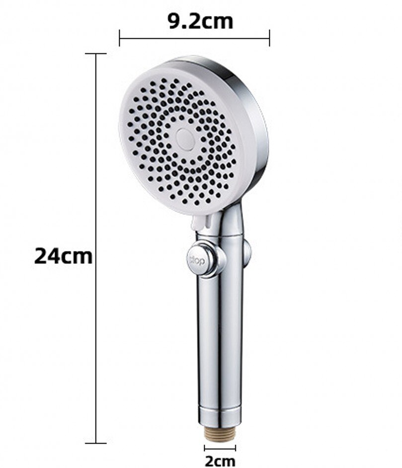 Wysokociśnieniowa głowica prysznicowa regulowana 3 tryby zielony czarny jeden klucz robić zatrzymania oszczędzania wody ręczny prysznic łazienkowy