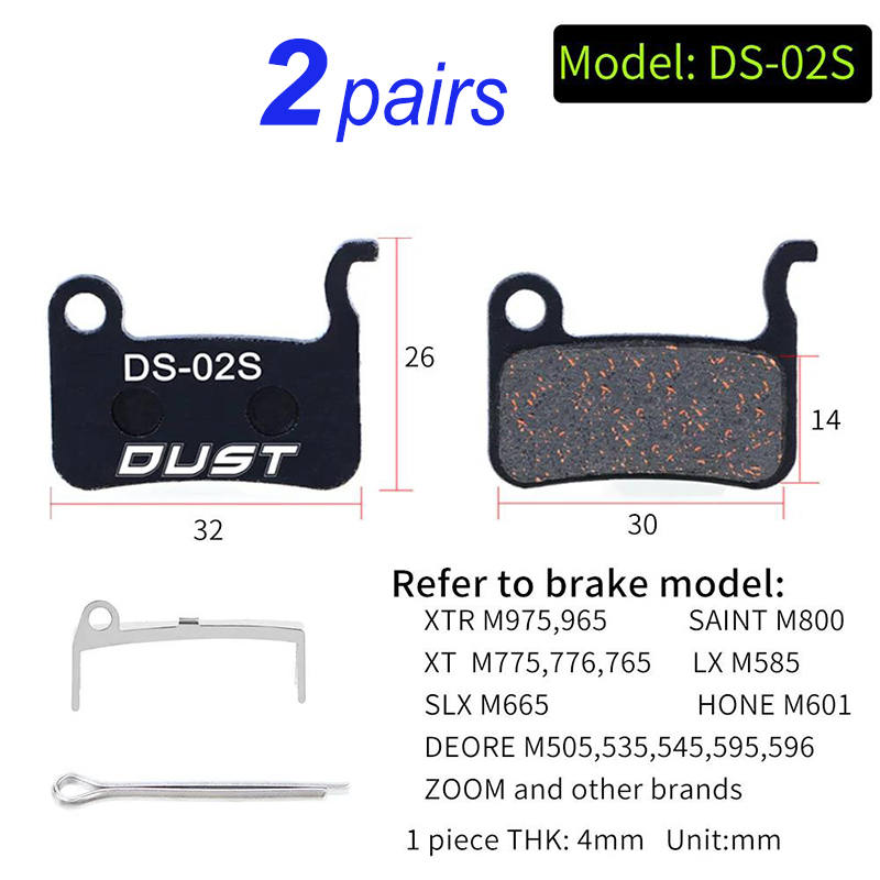 Pastillas de freno de disco hidráulico semimetálico para bicicleta, piezas de bicicleta de montaña MTB para SHIMANO XT XTR M315 SRAM Avid BB5 BB7 E1 E3, 1/2/8 pares: Azul marino