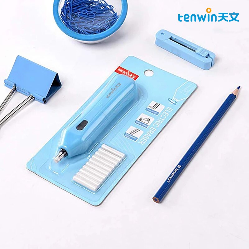 Tenwin justerbar mekanisk elektrisk gummi viskelæder blyant mekaniker genopfyld papirvarer højdepunkter til skitse tegning