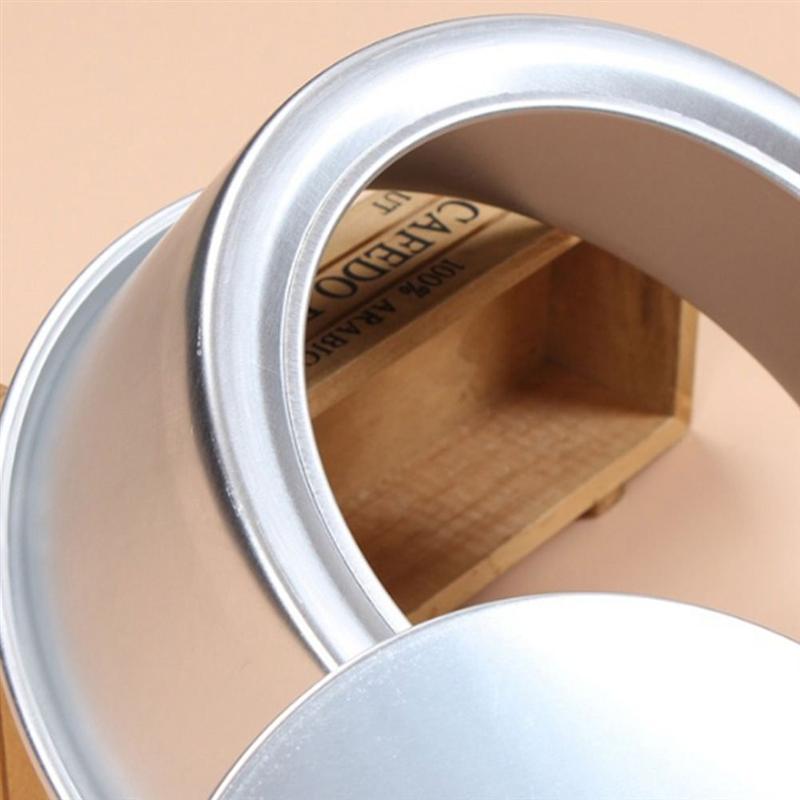 2pcs Aluminum Round Bottom Cake Mold Anode Live Bottom Pie Pan Mini Cake Baking Tray Removable Bakeware Dish Base Cake Tools