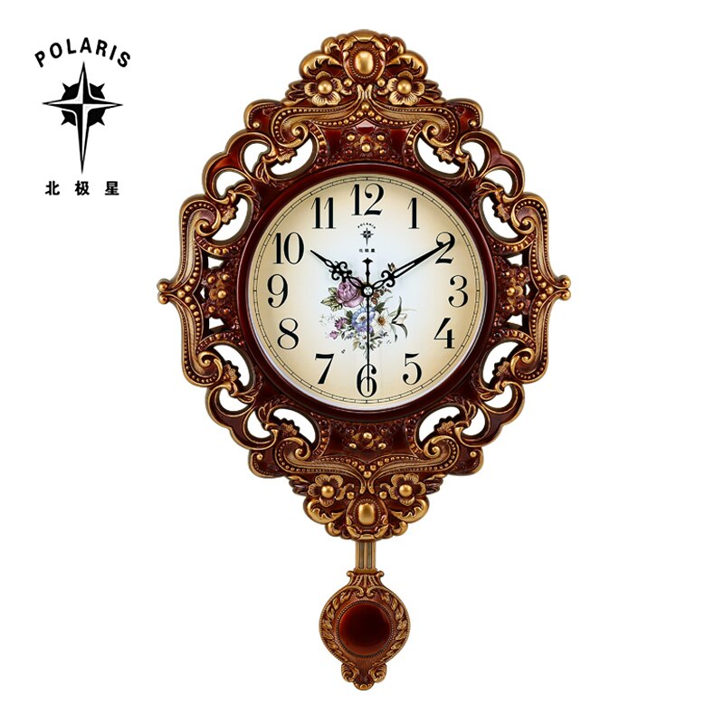 Europäischen Wanduhr Jahrgang Schweigen Pendeluhr Zauberstab Dekor Wohnzimmer Restaurant retro Schaukel Idyllischen Orologio Parete SC267: Stil 2
