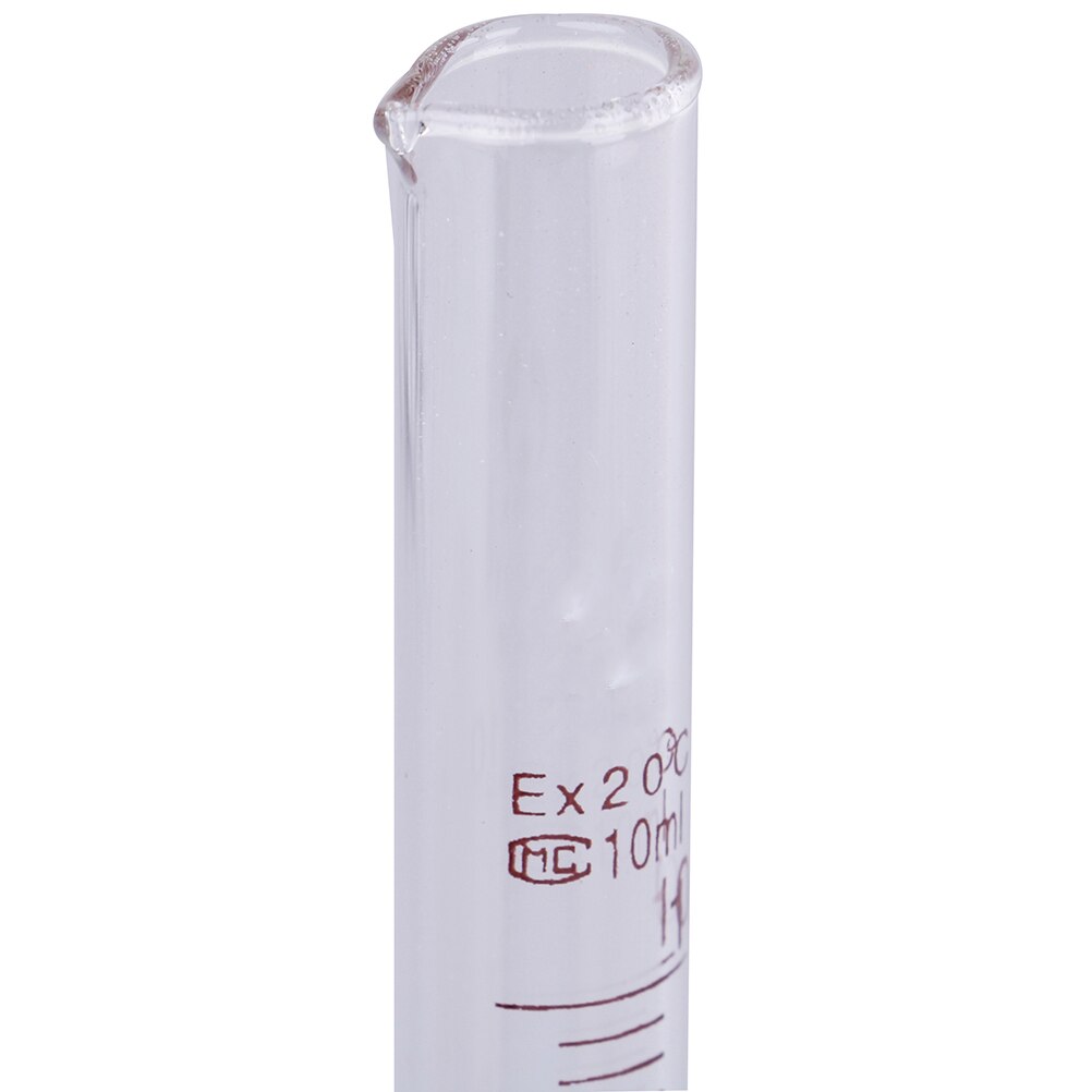 5ml/10ml Profession Graduated Laboratory Glass Cylinder Measuring Cylinder Chemistry Lab Spout Measure Chemistry Measure Tool
