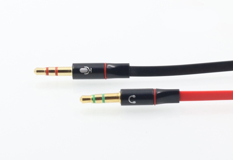 3.5 Plug 1 Female to 2 Male Y Splitter Earphone Audio Cables Headphone transducer combo adapter splitter for headset microphone