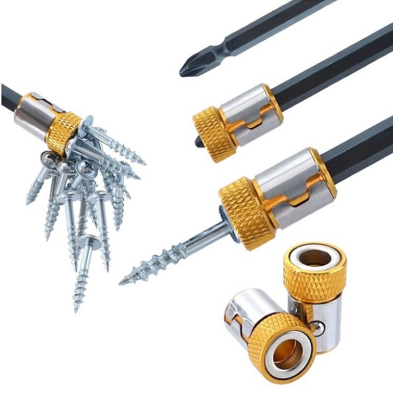 Batch head with magnetic ring Strong tip magnetizing ring Metal screwdriver head universal magnetic ring steel sleeve