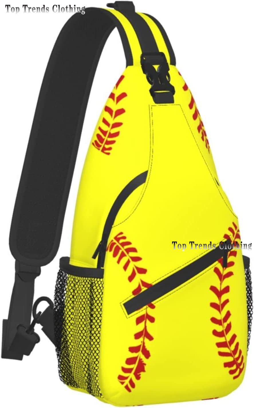 Baseball Sling Borst Zak Sport Baseball Crossbody Tassen Voor Mens Womens: green