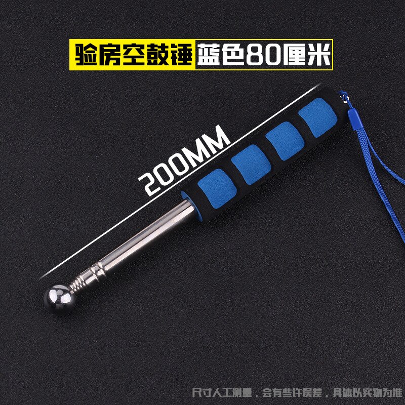 115cm telescopic tile empty cylinder inspection hammer stainless steel cylinder hammer room inspection tool set hammer