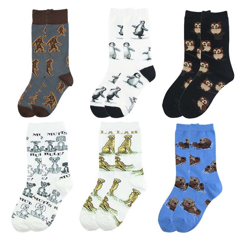 Verschillende Honden Grappige Sokken Vrouwen Kawaii Uil Mutts Penguin Leuke Sokken Mooie Japanse Harajuku Calcetines Mujer Sokken