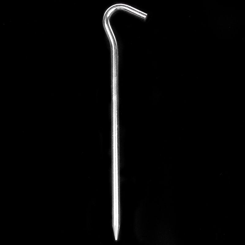 Chevilles de tente en métal de 18cm de long camping au sol robuste/gazebo/tente/auvents, 10 chevilles