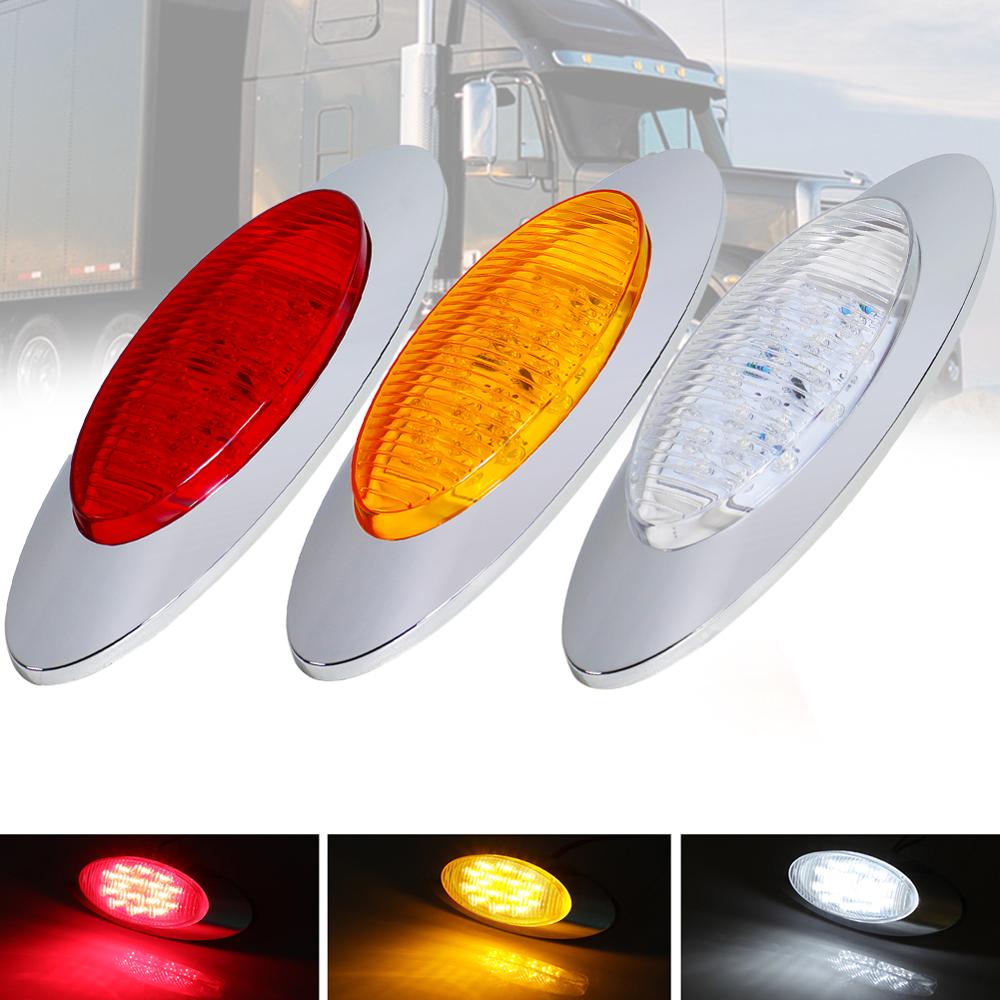 DC12V 16LED Side Marker Lights Car External Lights Warning Tail Light Auto Trailer Truck Lorry Lamps Boat Signal Lighting