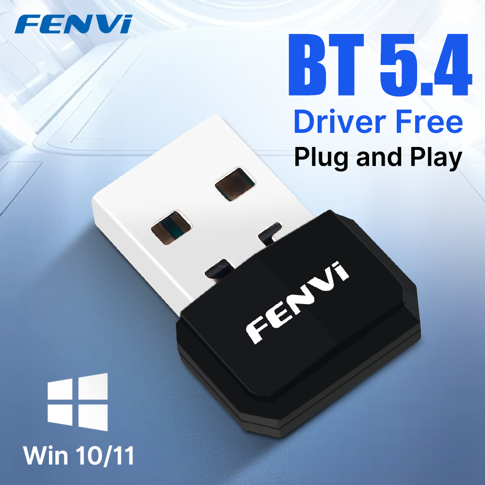 FENVI USB Blue-tooth 5.4 Dongle Adapter Wireless Driver Free For PC Mouse Keyboard Music Audio Card Receiver Transmitter Speaker: Default Title