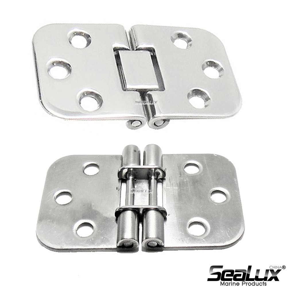 Sealux Deur Scharnier Flush 2 Pin Scharnier Marine Grade Roestvrij Staal Gepolijst Voor Boot, Campers, Marine Accessoire