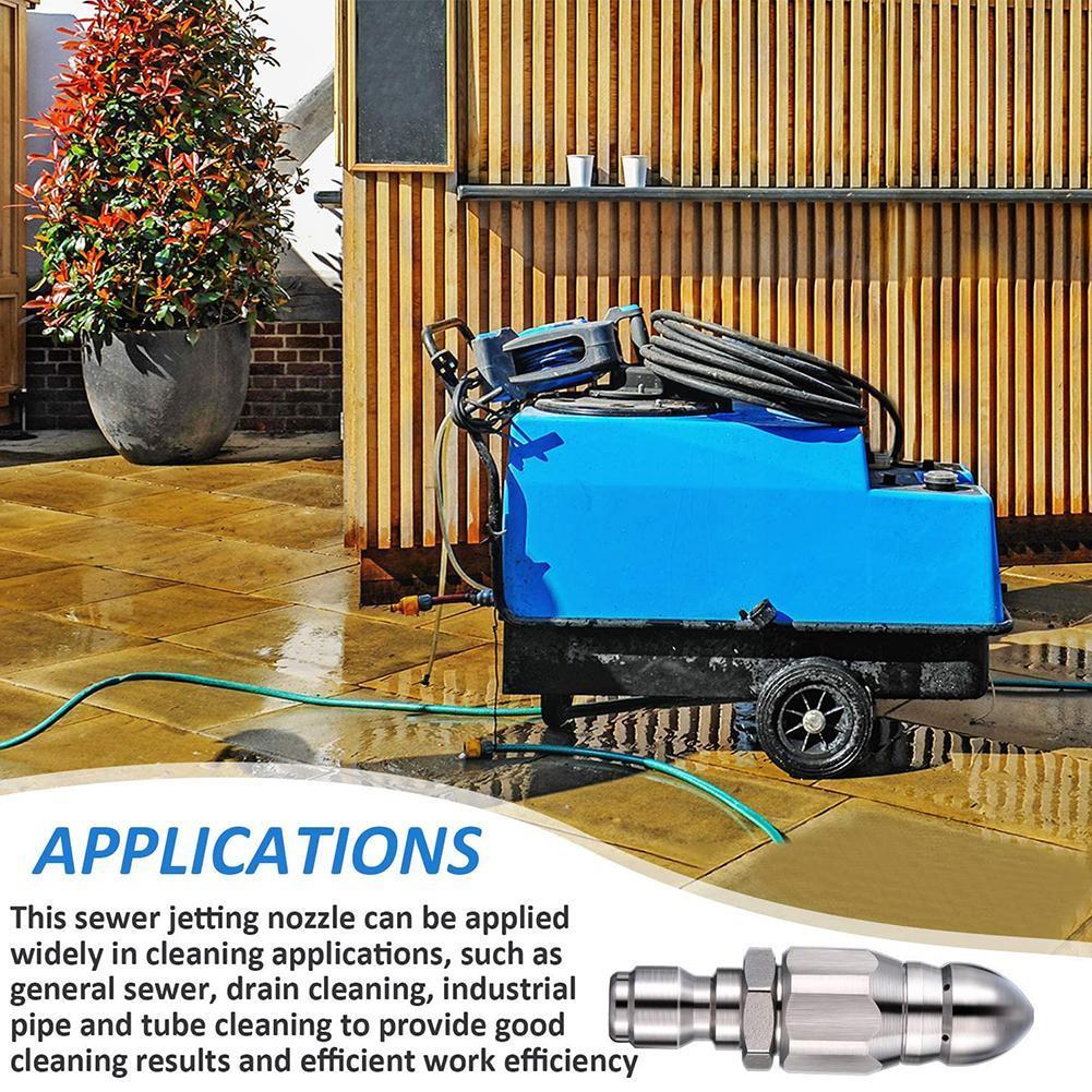 Gardening High-pressure Nozzle Water Rat Pipe Cleaning Dredge Nozzle Cleaning Pipe Nozzle Sewage G1e5