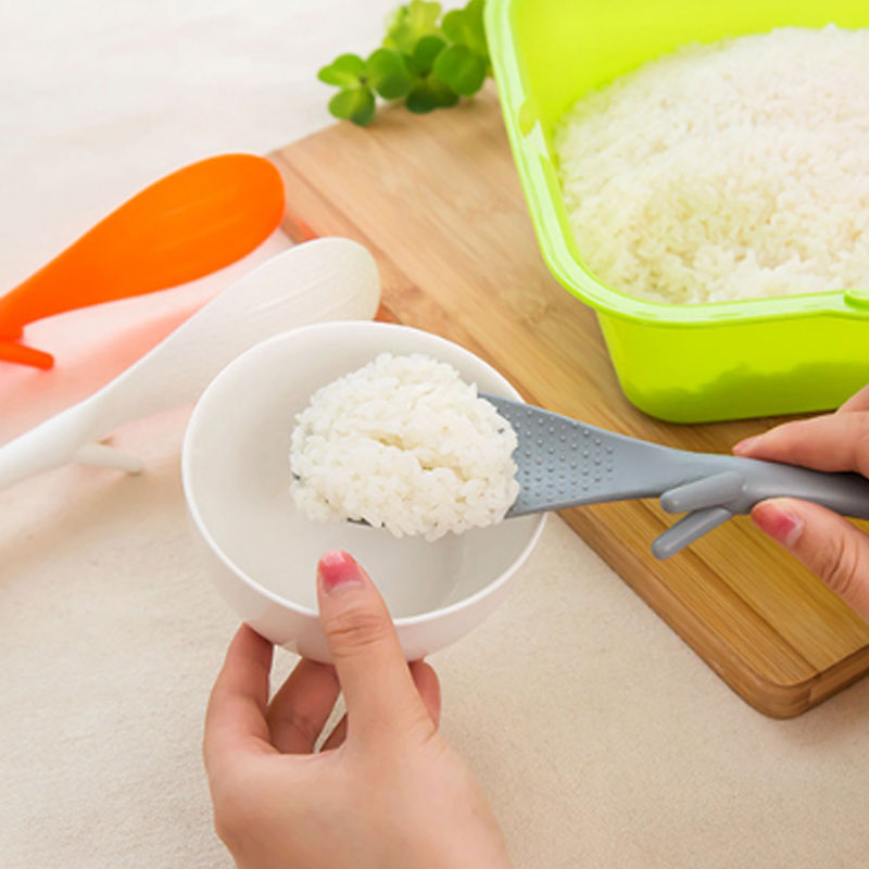 Utensilios de cocina, accesorios de cocina, cuchara para la comida antiadherente, cuchara de plástico para cocina, cuchara para arroz, pala para cocinar arroz