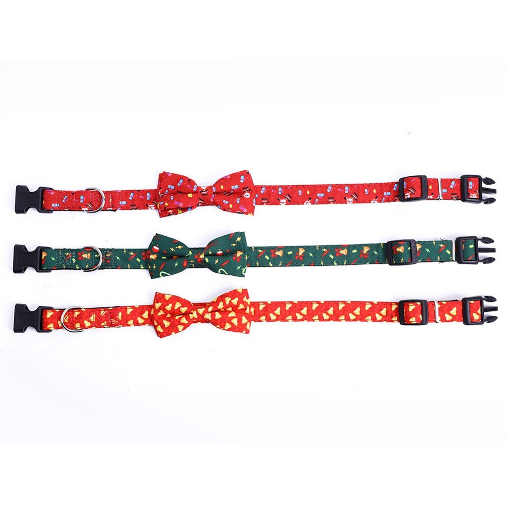 Kerstmis huisdier ademend huisdier hondenhalsband mascottes hondenaccessoires collier hond aankleed strik verstelbare schattige halsband