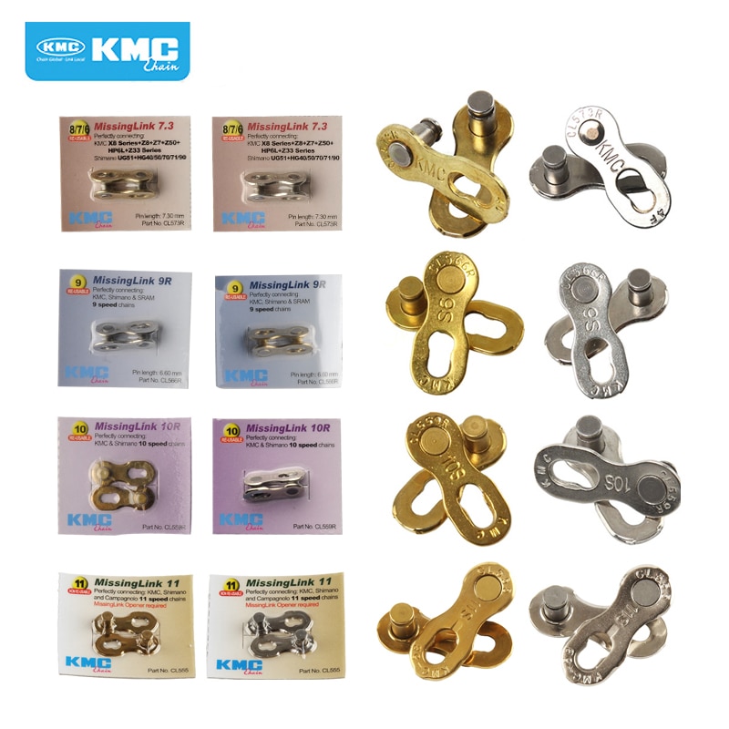 KMC Original Fahrrad Ketten 6/7/8/9/10/11 Geschwindigkeit Mountainbike Fehlende Link kette Für KMC Shimano Titan Gold Silber Farbe