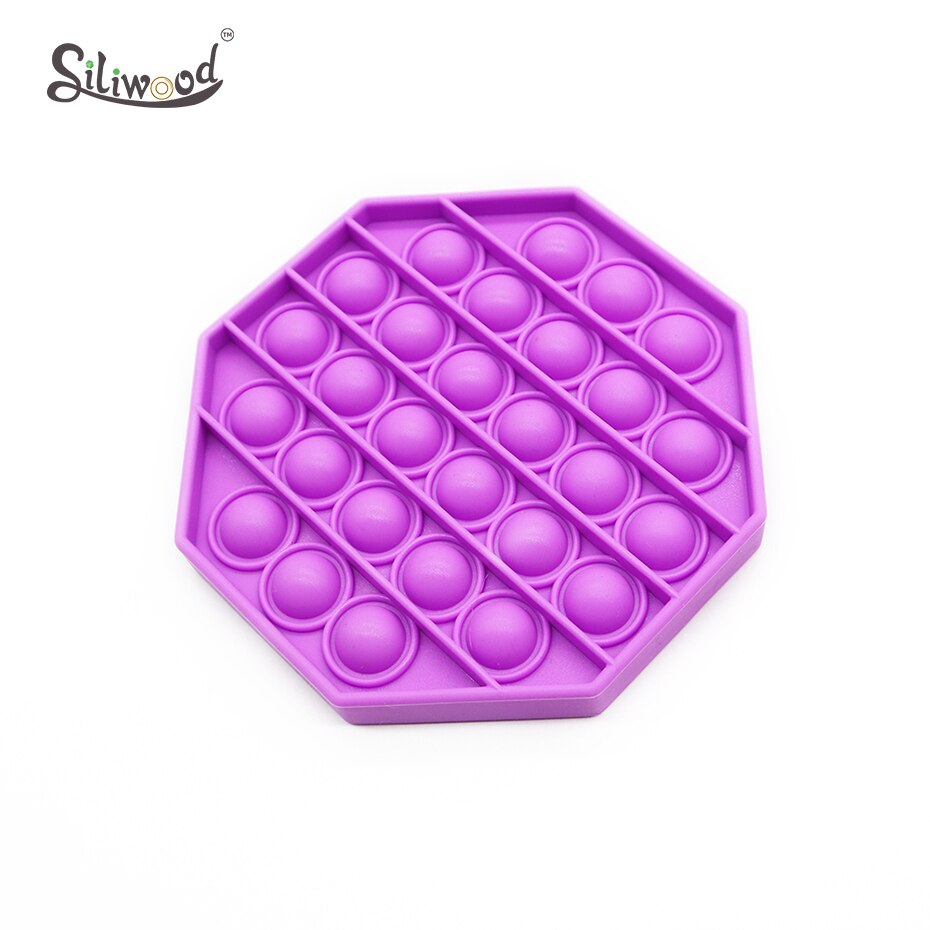 1Pc Push Bubble Fidget Zintuiglijke Speelgoed Autisme Speciale Behoeften Stress Reliever Helpt Stress En Verhogen Focus Zachte Squeeze speelgoed: Hexagon Purple