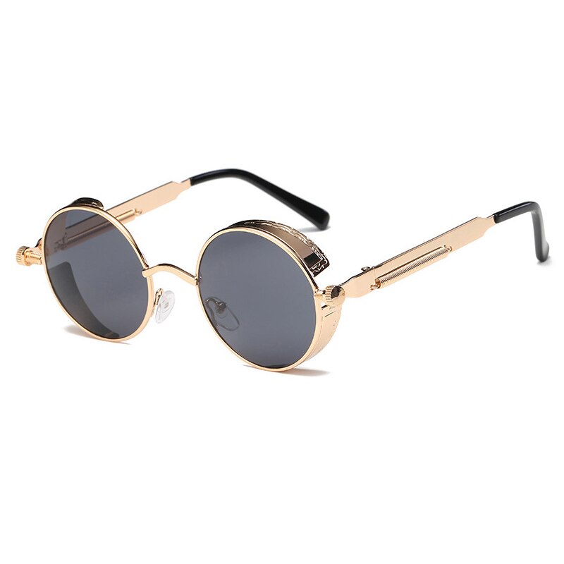 Classic Gothic Steampunk Sunglasses Women Brand Vintage Round Metal Frame Sun Glasses Female Male UV400: 2