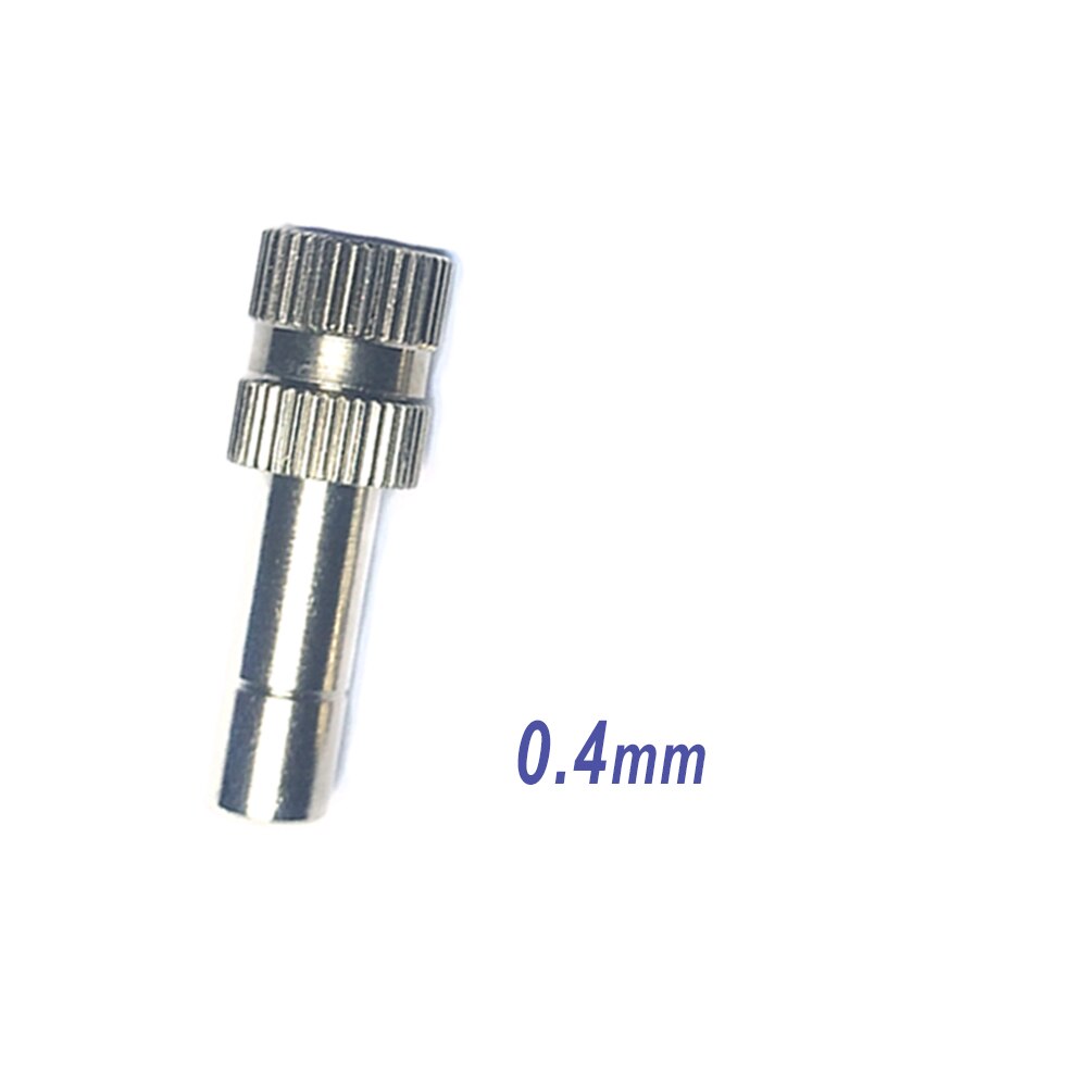 10 Pcs Quick Duwen Nozzles Nickeled Beslaan Spray Sprinkler Verneveling Tuin Nozzle Voor Verneveling Cooling Systeem 1/4 "Inch: 0.4mm