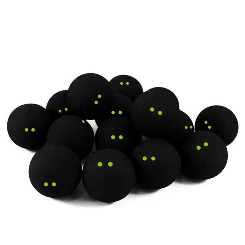 Squash Ball Two-Yellow Dots Low Speed Sports Rubber Balls Player Competition Squash(2 Pcs )