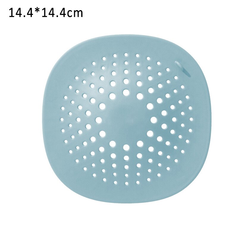 1 st kökfilter täcka handfat silplugg tpr avloppsskydd silikon avlopp hårfångare badrum köksmaterial: Ljusblå