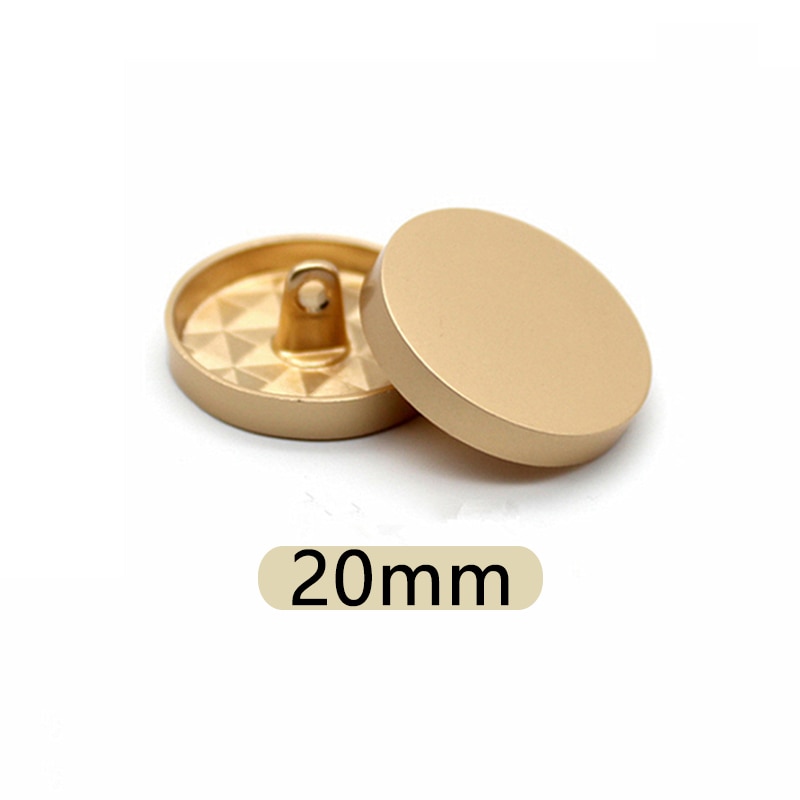 10pcs Gold Silver Color Round Buttons Alloy Shank Button For Jacket Windbreaker Button Fastener Plating Metal Snap Sewing Supply