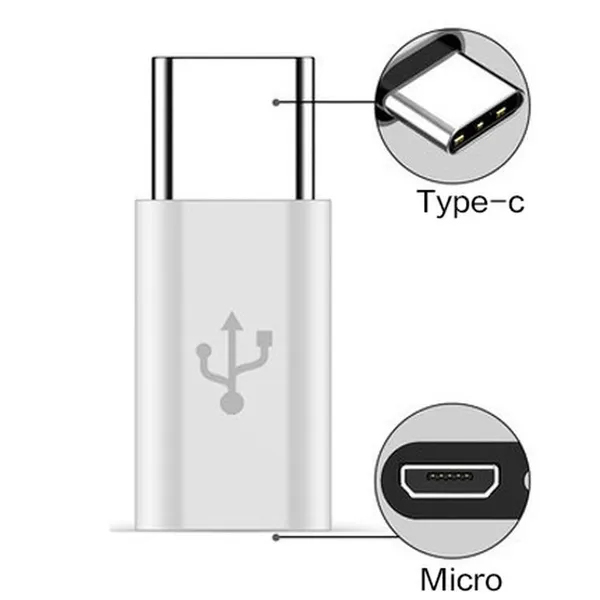 USB Type C to Micro USB Male Adapter Connector Type-C Micro USB Charger Adapter for Xiaomi POCO Redmi Huawei Phone Converter