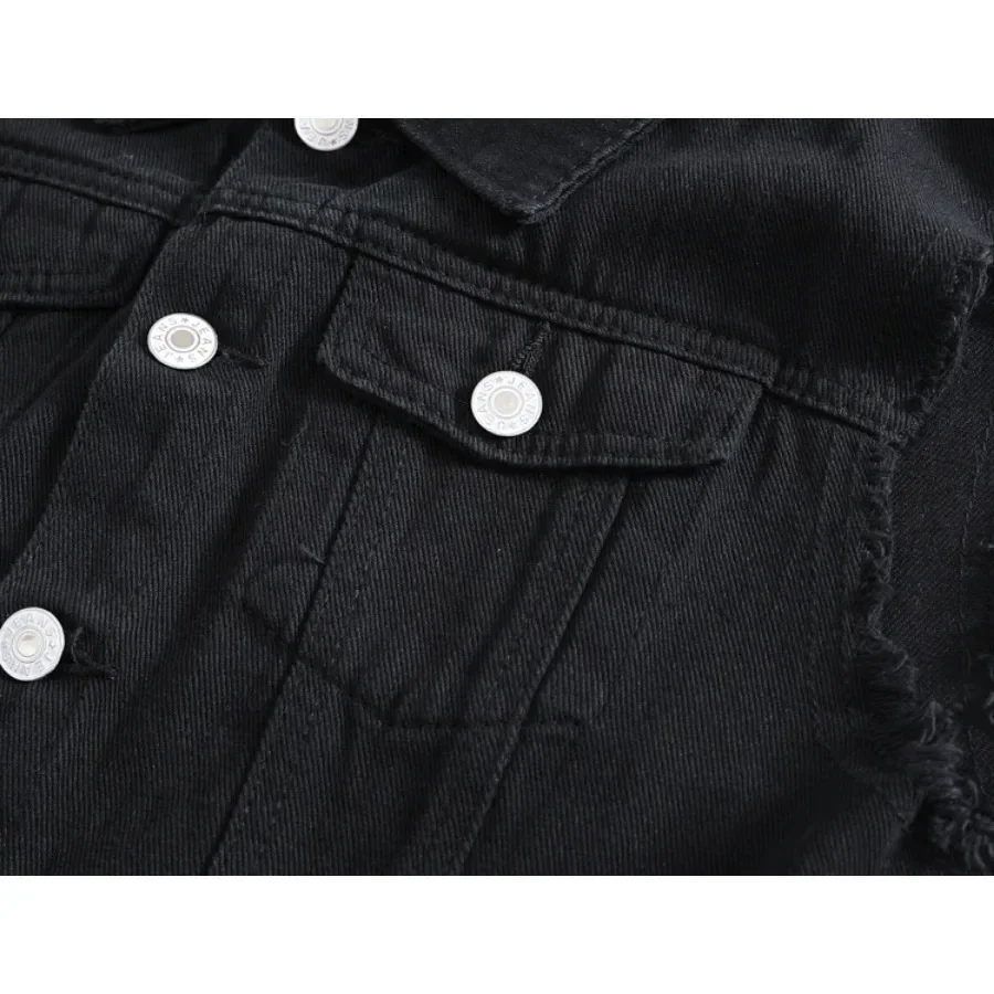 2025 Mannen Mouwloos Jeans Vest Zwart Denim Vest Voor Mannen Casual Cowboy Paard Clip Cowboy Vest Mode Cowboy tops 5XL 6XL