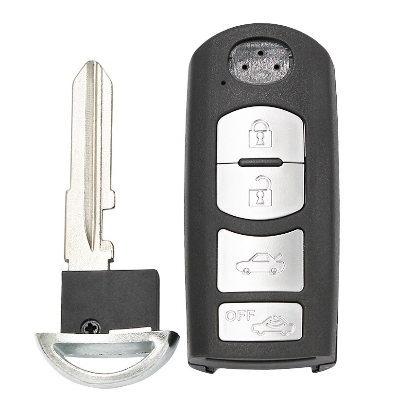 2/3/4 knapper nøglefri adgang smart fjernbetjening nøgle shell sag fob til mazda 3 6 cx-3 cx-5 axela atenza med nødnøgle