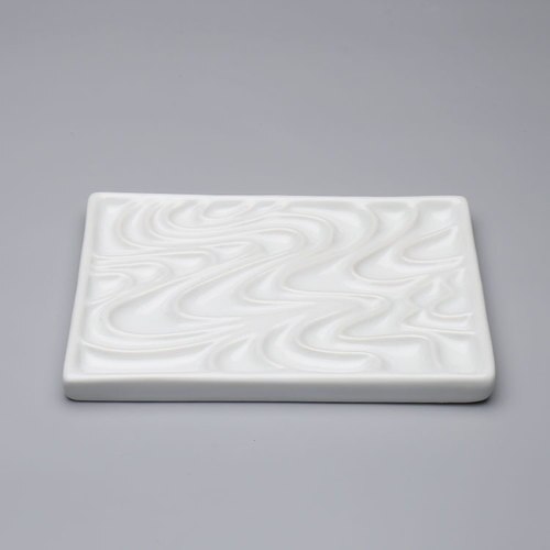 High-quality white porcelain palette art watercolor bone china palette multiple specifications oil paint tools: Rectangular wave