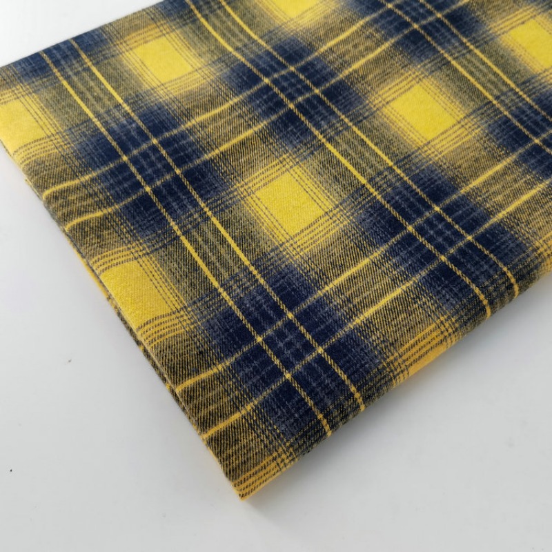 Harjattu Ruudullinen Kangas Metri - 100x145cm - Polyesteri/Puuvilla - Paita, Mekko, Hame